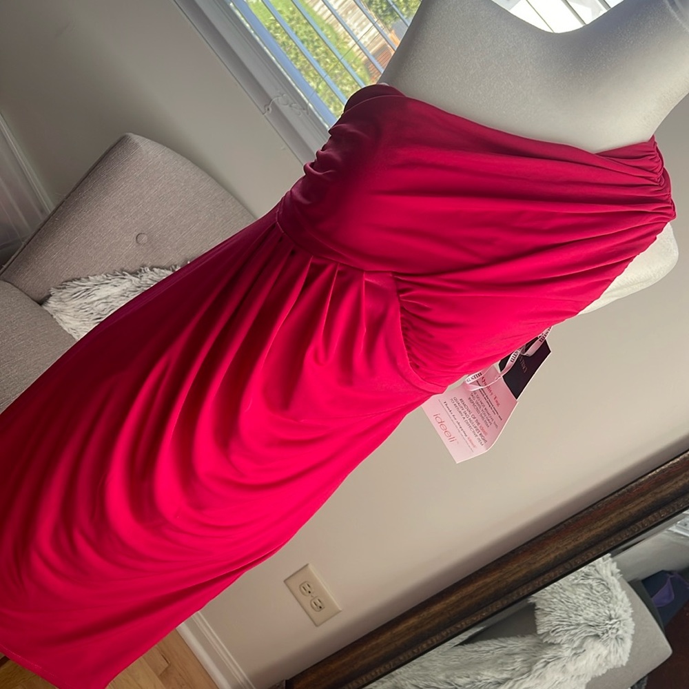 NWT Ellen Tracey one shoulder dress size 2. Above knee